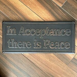 At Home Acceptance and Peace wood‎ decorative accent wall artwork